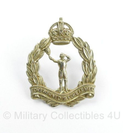 WO2 Britse Forewarned is Forearmed Royal Observer Corps cap badge - King's crown - 4,5 x 3,5 cm - origineel