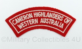 WO2 Australische Cameron Highlanders of Western Australia shoulder title - 11,5 x 5 cm - origineel