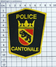 Zwitserse Police Cantonale embleem - Kantonpolizei - 8 x 10 cm - origineel