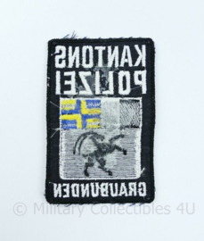 Zwitserse Polizei Kantonspolizei Graubünden embleem - 6 x 9,5 cm - origineel