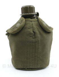 Zeldzame Korps Mariniers jaren 70 veldfles set met canvas hoes - Lijkt op US M56 model - origineel
