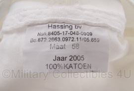 KM Koninklijke Marine muts overtrek 2005 maat 58 - wit  - origineel