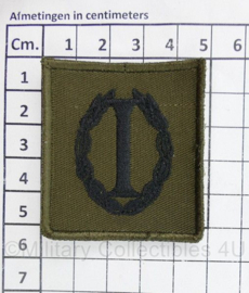 Defensie GVT Informatica borstembleem - met klittenband - 5 x 5 cm - origineel