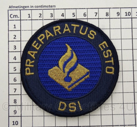 DSI Politie embleem - Praeparatus Esto - met klittenband -  9 x 9 cm