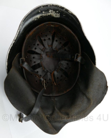 Vintage Brandweer helm met kam - origineel