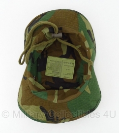 Boonie hat / Bush hat - Luxe model Ripstop MET drukknopen - Woodland camo - nieuw gemaakt