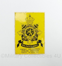 KMARNS Korps Mariniers Contact Oud Mariniers afdeling Eindhoven sticker - 10,5 x 7,5 cm - origineel
