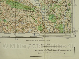 Duitse stafkaart Jugoslawien Karlovac (Karlstadt) Blatt 40 Sonderausgabe Nur für den Dienstgebrauch Joegoslavie - 64,5 x 50 cm. schaal 1:100000 - origineel 1932