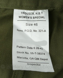 HBT broek dames HBT Trouser's Women - US WAC size 38 t/m 48