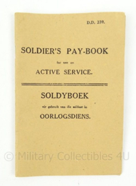 wo2 Afrikaanse Soldiers Pay book Soldyboek oorlogsdien - replic