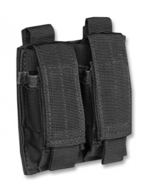 Dubbele Koppeltas voor Pistool magazijn - Molle draagsysteem -  11 x 2 x 12  cm - zwart