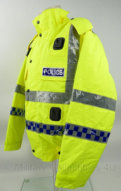 Britse politie regenjas MET warme voering - geel reflecterend - Small of Large  - origineel