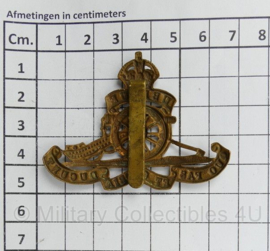WO2 Britse Royal Artillery Regiment cap badge Kings Crown vroeg model -  6½ x 5 cm - origineel