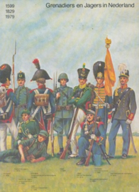 Boek Grenadiers en Jagers in Nederland - 1599, 1829, 1979 - afmeting 27 x 19,5 cm - origineel