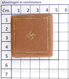 WO2 Duits medaille doosje met swastika - LEEG - 4,5 x 4,5 cm - origineel