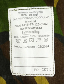 KL Jas windproof woodland 2024 model - maat Medium - nieuw in verpakking - origineel