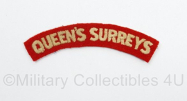 Australische leger Queen's Surreys shoulder title - 10 x 3 cm - origineel