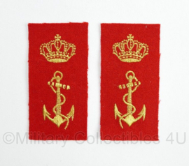 KM Koninklijke Marine Dienstgroep Operationele Dienst emblemen PAAR - 8 x 4 cm - origineel