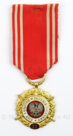 Poolse medaille 20 jaar trouwe dienst - afmeting 4 x 10,5 cm - origineel