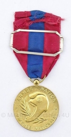 Belgische "republique francaise" infanterie gouden medaille - Origineel