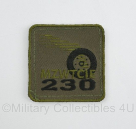 Defensie borst embleem 230 MZWTCIE 230 Middelzware Transportcompagnie- met klittenband - 5 x 5 cm - origineel