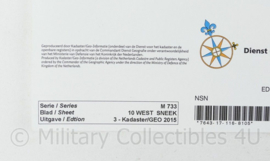 Defensie stafkaart 10 West Sneek M733 - schaal 1 : 50.000 -57 x 83 cm - origineel