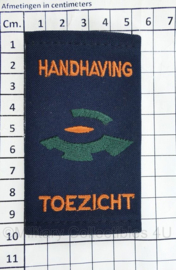 Handhaving Toezicht parkeren set van 3 enkele epauletten - 9,5 x 5,5 cm - origineel