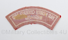 Australische leger Far North Queensland Regiment shoulder title - 11,5 x 5 cm - origineel