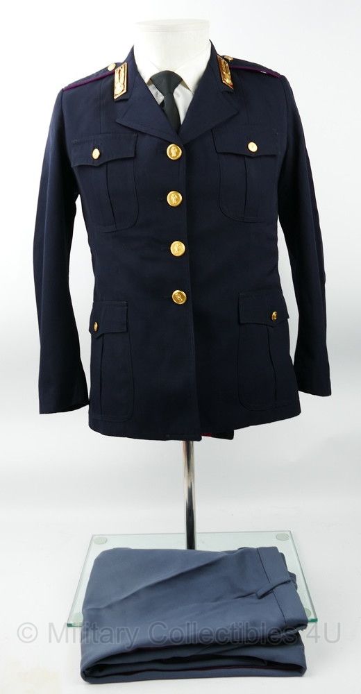Italiaanse Polizia Di Stato uniform met kraagspiegels - jas maat 42L, broek maat 44-6-R - origineel