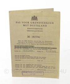 Pas voor grensverkeer met Duitsland - 1953 - origineel