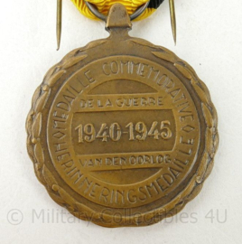 WO2 Belgische herdenkingsmedaille Oorlog 1940-1945 - 8 x 4 cm - Origineel