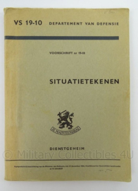 KL Landmacht Technische Handleiding Situatietekenen uit 1964 - VS 19-10 - afmeting 22 x 16 cm - origineel