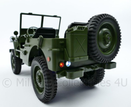 Willys MB WO2 jeep model 1:10 - op afstand bestuurbaar en met verlichting!