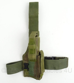 Korps Mariniers en US Army woodland camo beenholster - Eagle USA Drop Leg holster - rechtshandig - afmeting 50 x 50 x 20 cm - origineel