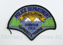 Amerikaanse Politie embleem American Police Department Gunnison Colo. patch - 14 x 10,5 cm - origineel