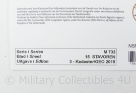 Defensie stafkaart 15 Stavoren M733 - schaal 1 : 50.000 -57 x 83 cm - origineel