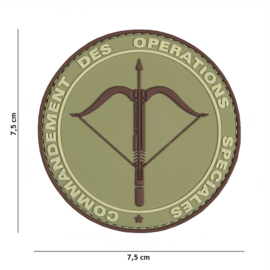Embleem 3D PVC met klittenband - Franse Commandement des Operations speciales  - 7,5 cm diameter