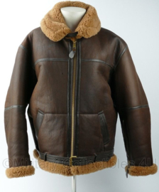 RAF WWII Sheepskin Flying Jacket brown - fabrikant Irvin - size 48 = Medium - nieuw