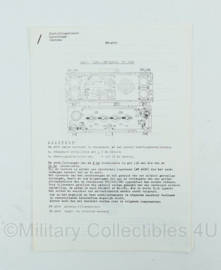 Nederlands Leger naslagwerk verbindingen voor radio set PM 4600 - 9 pagina's - origineel