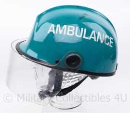 Mersey Regional Ambulance Service Rescue helm - blauw/groen - verstelbaar maat 54 - 62 cm  - origineel