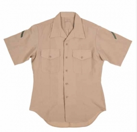 USMC US Marine Corps Usmc Short Sleeve Khaki Uniform Shirt - PRIVATE FIRST CLASS PFC - origineel