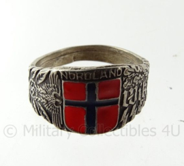 WO2 Duits SS Nordland Wiking ring - diameter 22 mm