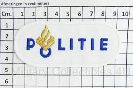 Politie mouw embleem wit - 9,5 x 4 cm - origineel