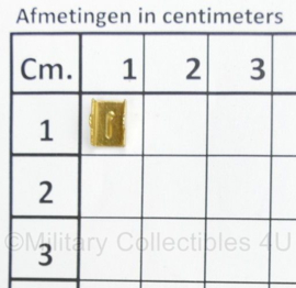 Defensie metalen nummertjes voor op medailles - 0,5 x 0,5 cm - origineel