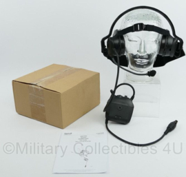 Britse Raptor RA5OOO Racal Acoustics headset met PIT - nieuw in doos - origineel