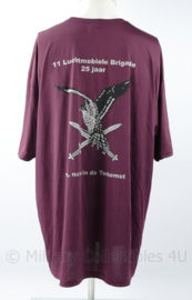 KL Nederlandse leger 11 Luchtmobiele Brigade t-shirt 25 jaar 1992-2017 - maat XL of XXL  - origineel