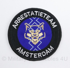Arrestatieteam Amsterdam embleem met klittenband - diameter 9 cm