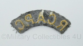 WO2 Canadese RCAPC Royal Canadian Army Pay Corps shoulder title - 8 x 3 cm - origineel