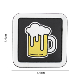 Embleem 3D PVC met klittenband - Bier - 4,4 x 4,4 cm