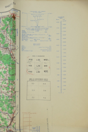 WW2 British War Office map 1943 Central Europe Frankfurt am Main - 83 x 63,5 cm - origineel